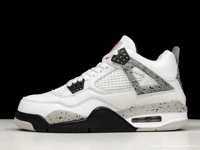 Official Maikesneakers White (nike) 840606-192 Cement Air Jordan OG 4 0805